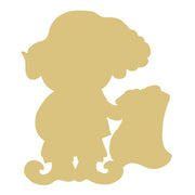 Basic Shape Elf MDF Cutout With Stocking - Unfinished For DIY