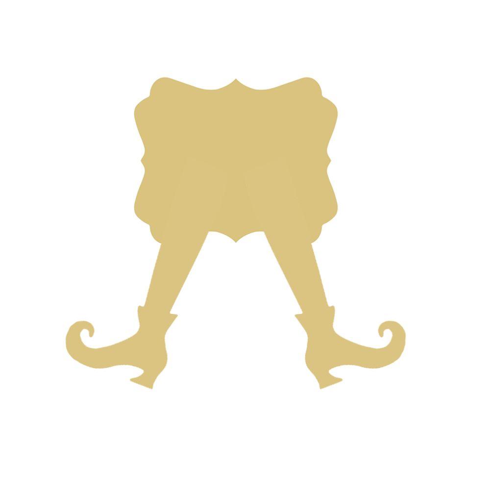 Basic Shape Elf MDF Cutout Legs Silhouette - Unfinished For DIY