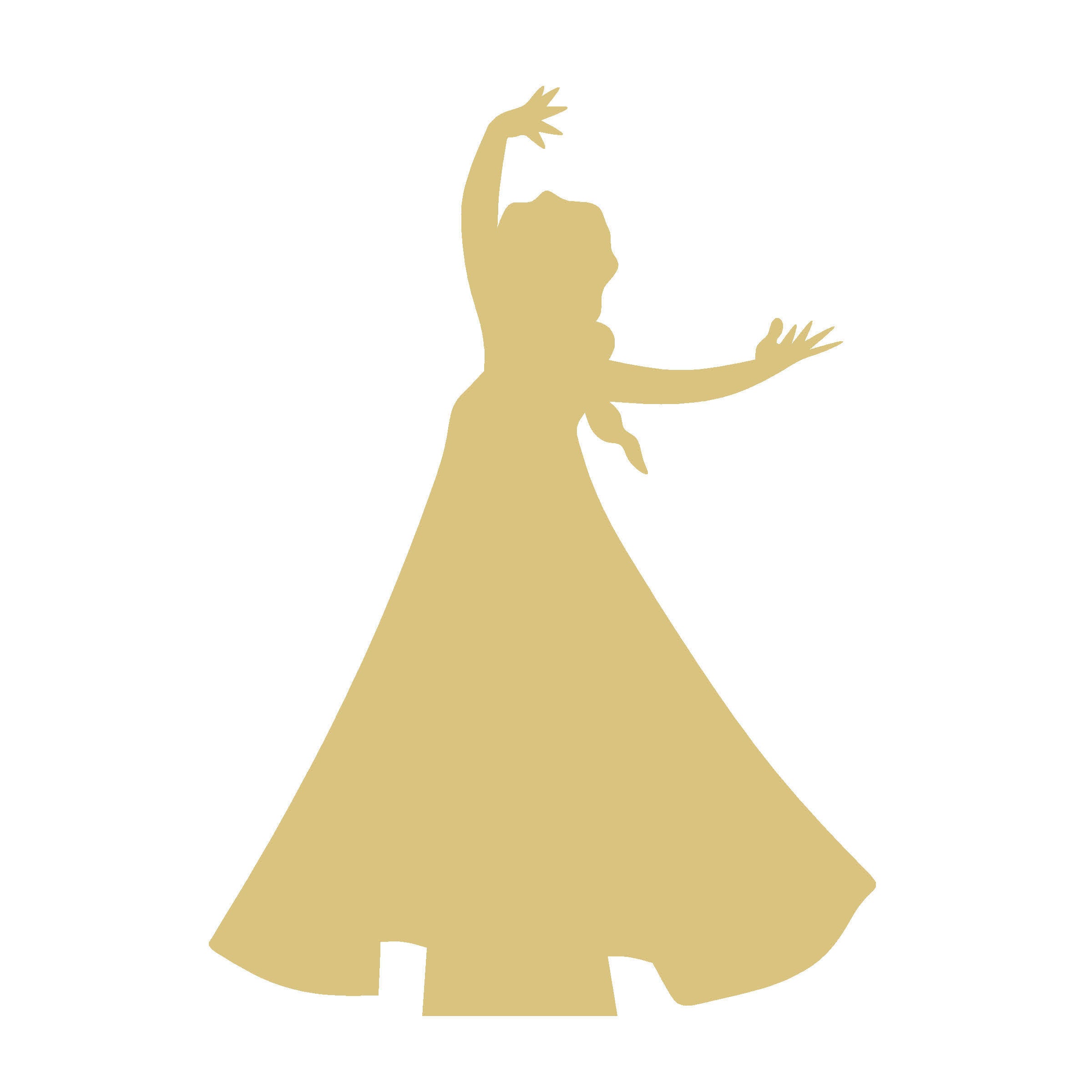 Basic Shape Elsa MDF Cutout Silhouette - Unfinished For DIY