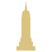 Basic Shape Empire State Building MDF Cutout Silhouette - Unfinished For DIY