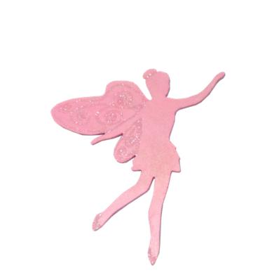 Basic Shape Fairy MDF Cutout Winged Silhouette Style 1 - Unfinished For DIY