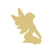 Basic Shape Fairy MDF Cutout Sitting Winged Silhouette - Unfinished For DIY