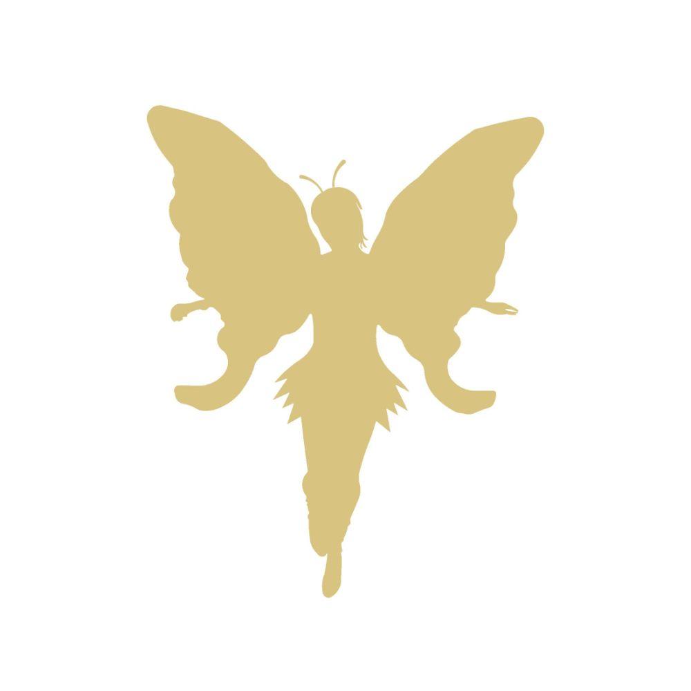 Basic Shape Fairy MDF Cutout Silhouette - Unfinished For DIY