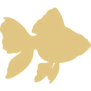 Basic Shape Fancy Goldfish MDF Cutout Silhouette - Unfinished For DIY
