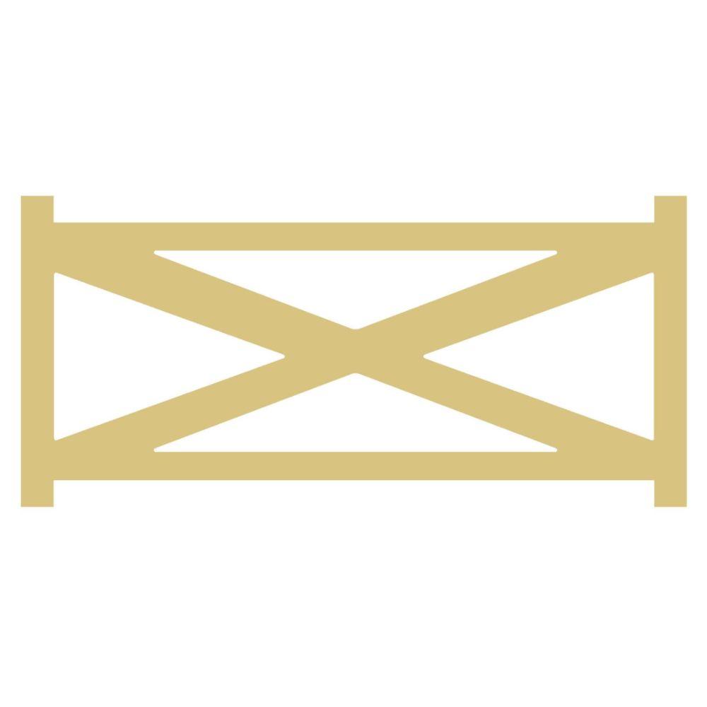 Basic Shape Farm Fence Panel MDF Cutout - Unfinished For DIY