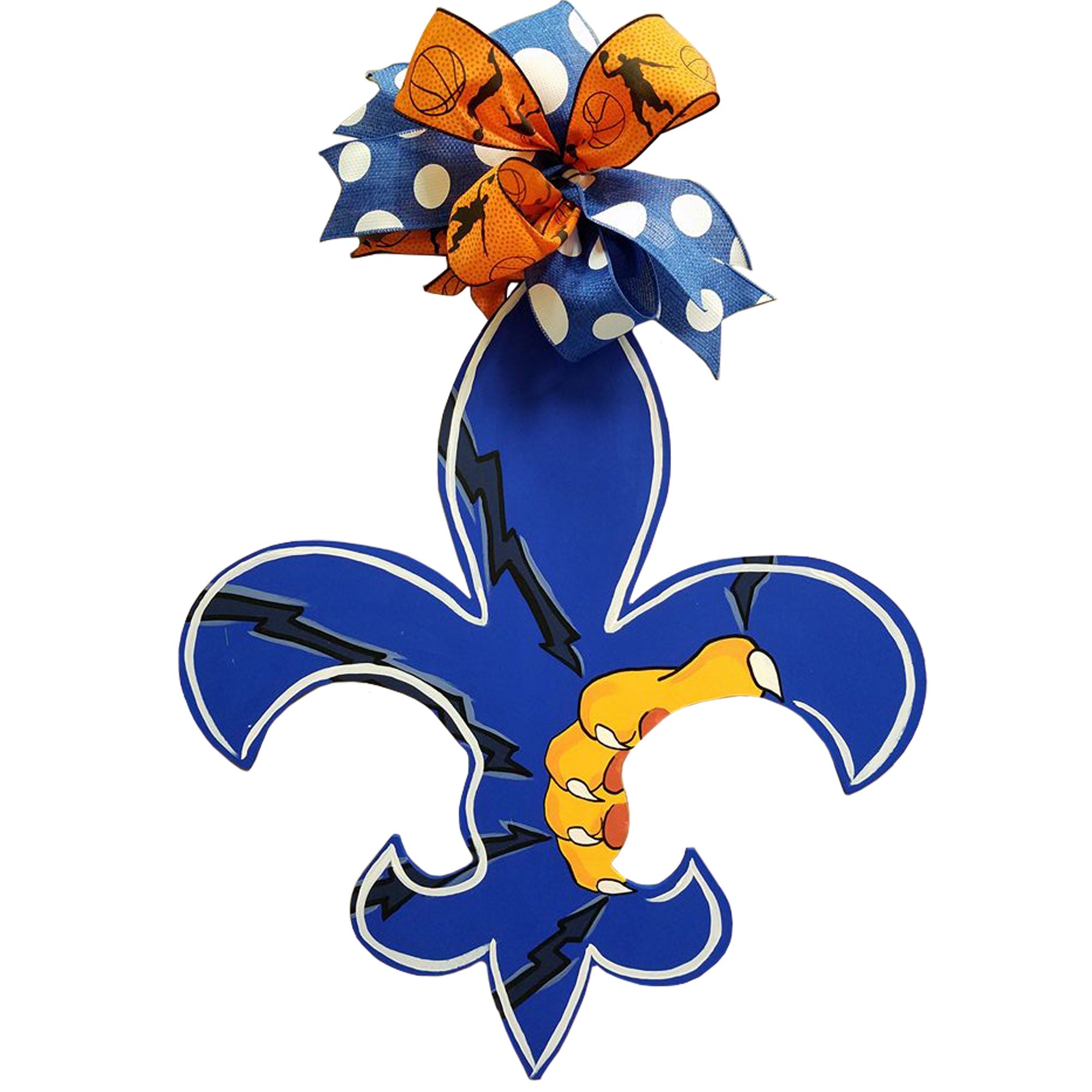 Basic Shape Fleur De Lis MDF Cutout Silhouette Style 1 - Unfinished For DIY