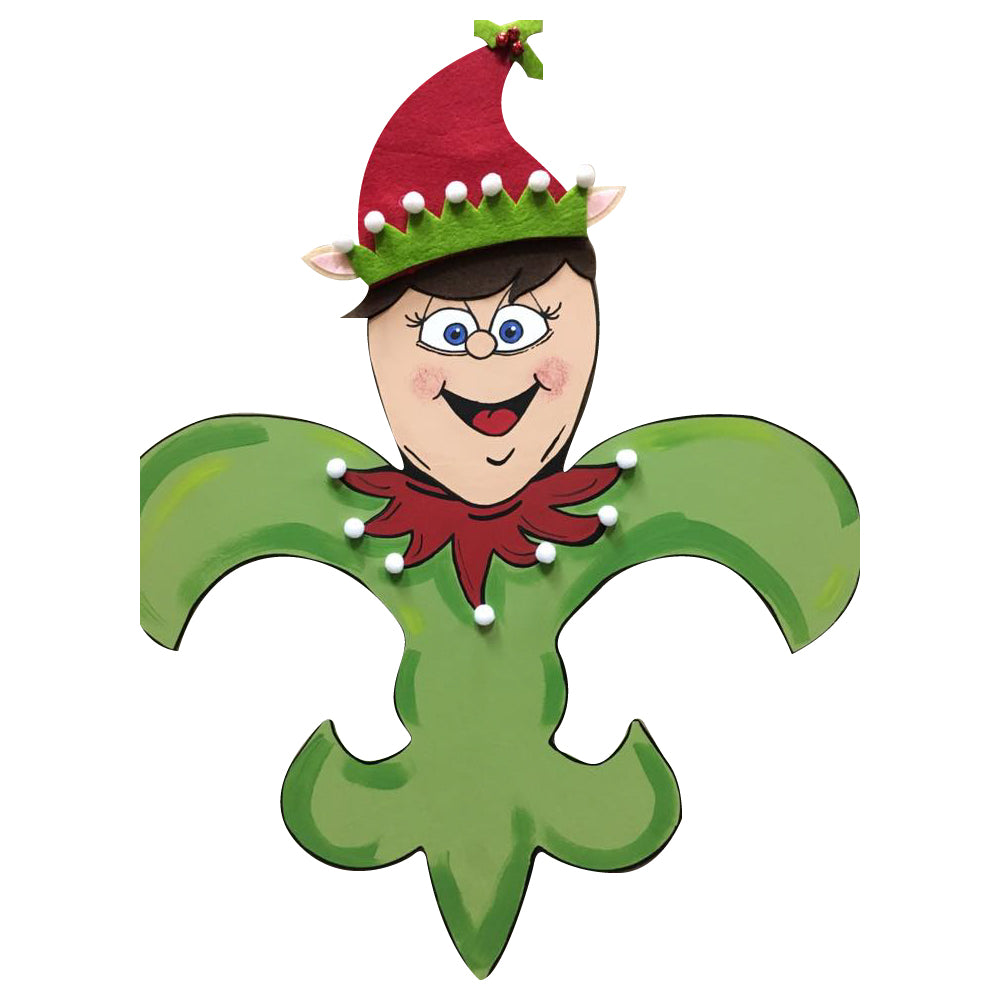 Basic Shape Fleur De Lis MDF Cutout Silhouette Style 1 - Unfinished For DIY