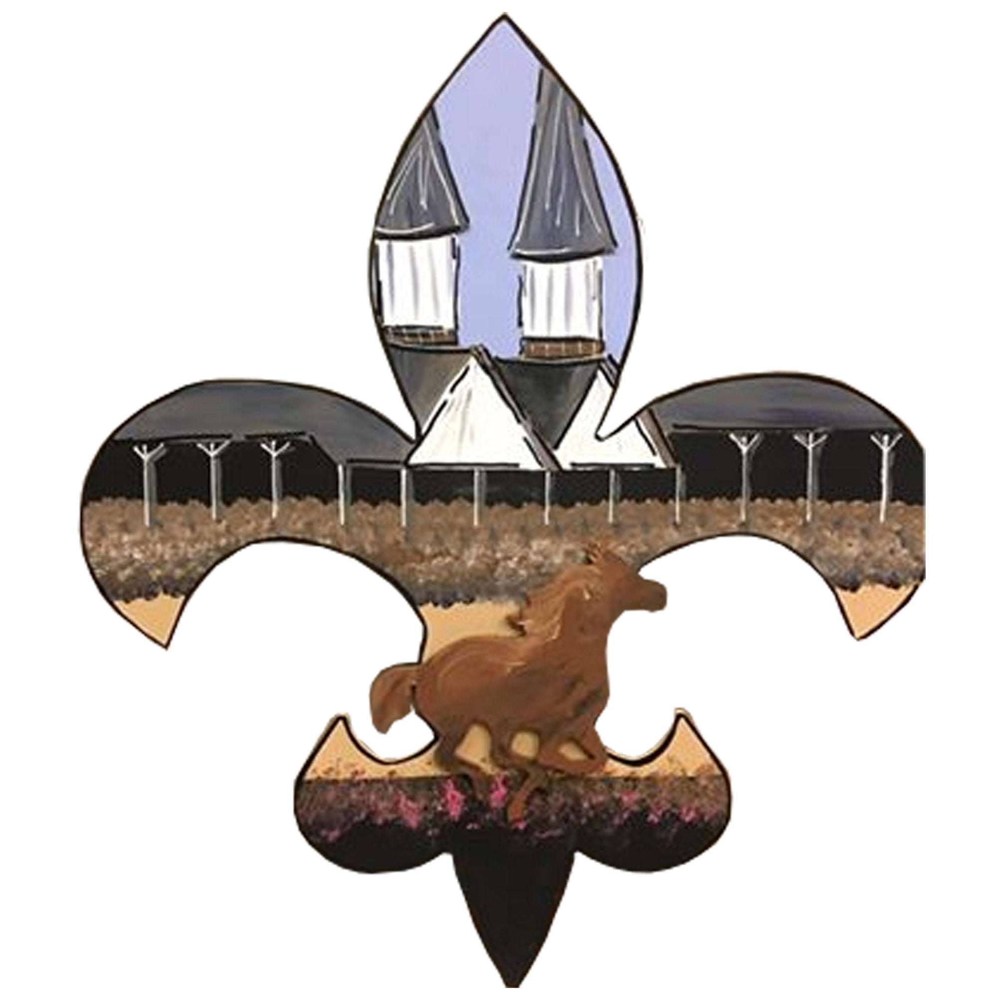 Basic Shape Fleur De Lis MDF Cutout Silhouette Style 1 - Unfinished For DIY