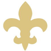 Basic Shape Fleur De Lis MDF Cutout Silhouette Style 1 - Unfinished For DIY
