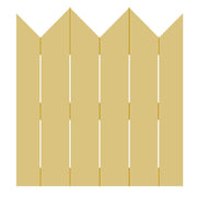 Basic Shape Picket Fence MDF Cutout Silhouette Style 3 - Unfinished For DIY