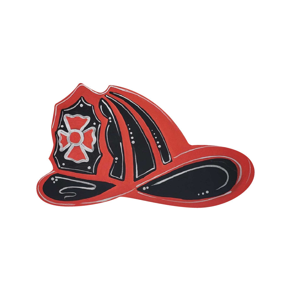 Basic Shape Firefighter Hat MDF Cutout Silhouette - Unfinished For DIY