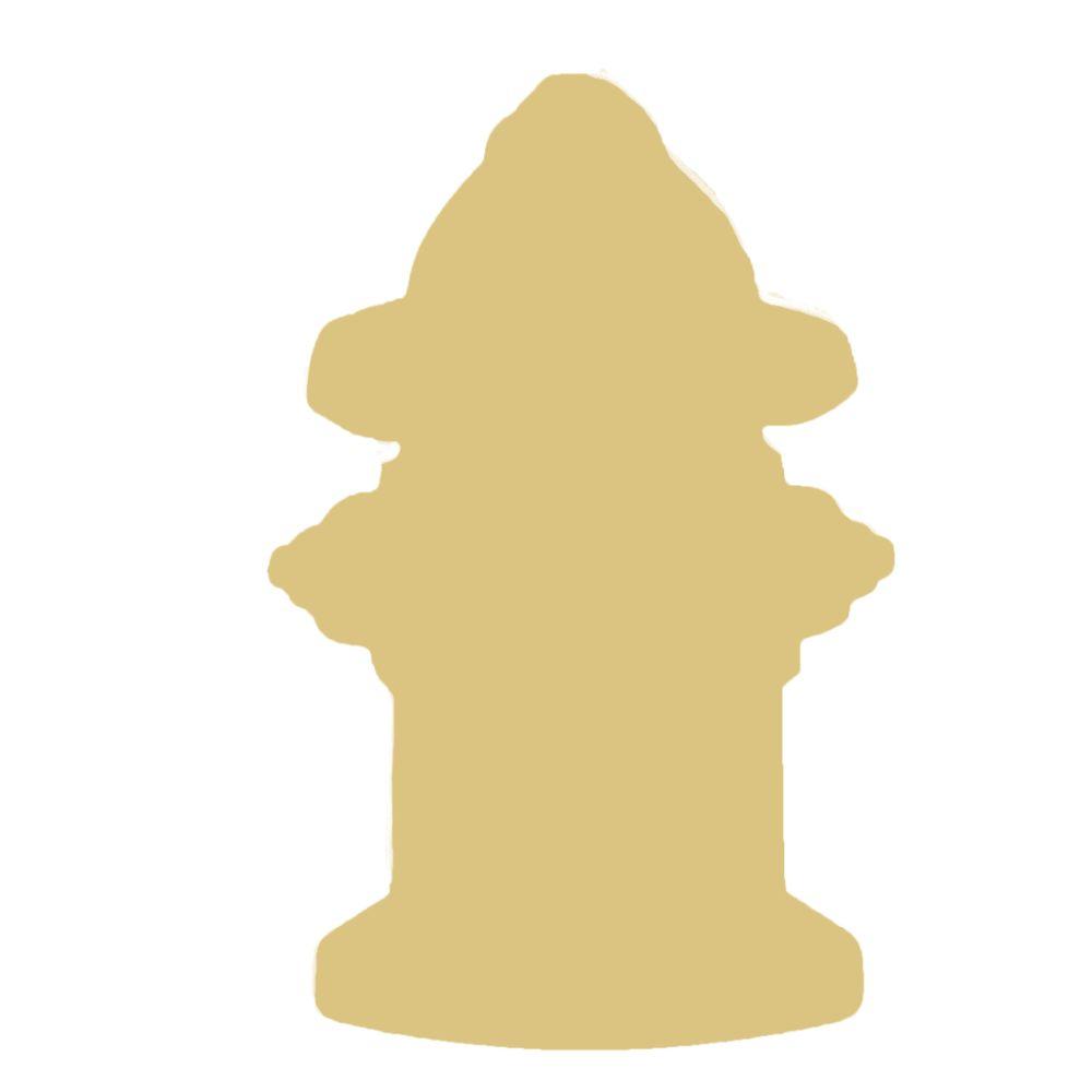Basic Shape Fire Hydrant MDF Cutout Silhouette - Unfinished For DIY