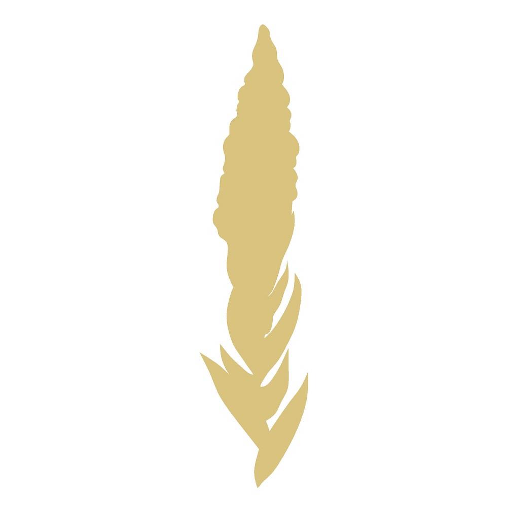 Basic Shape Fireweed MDF Cutout Silhouette - Unfinished For DIY