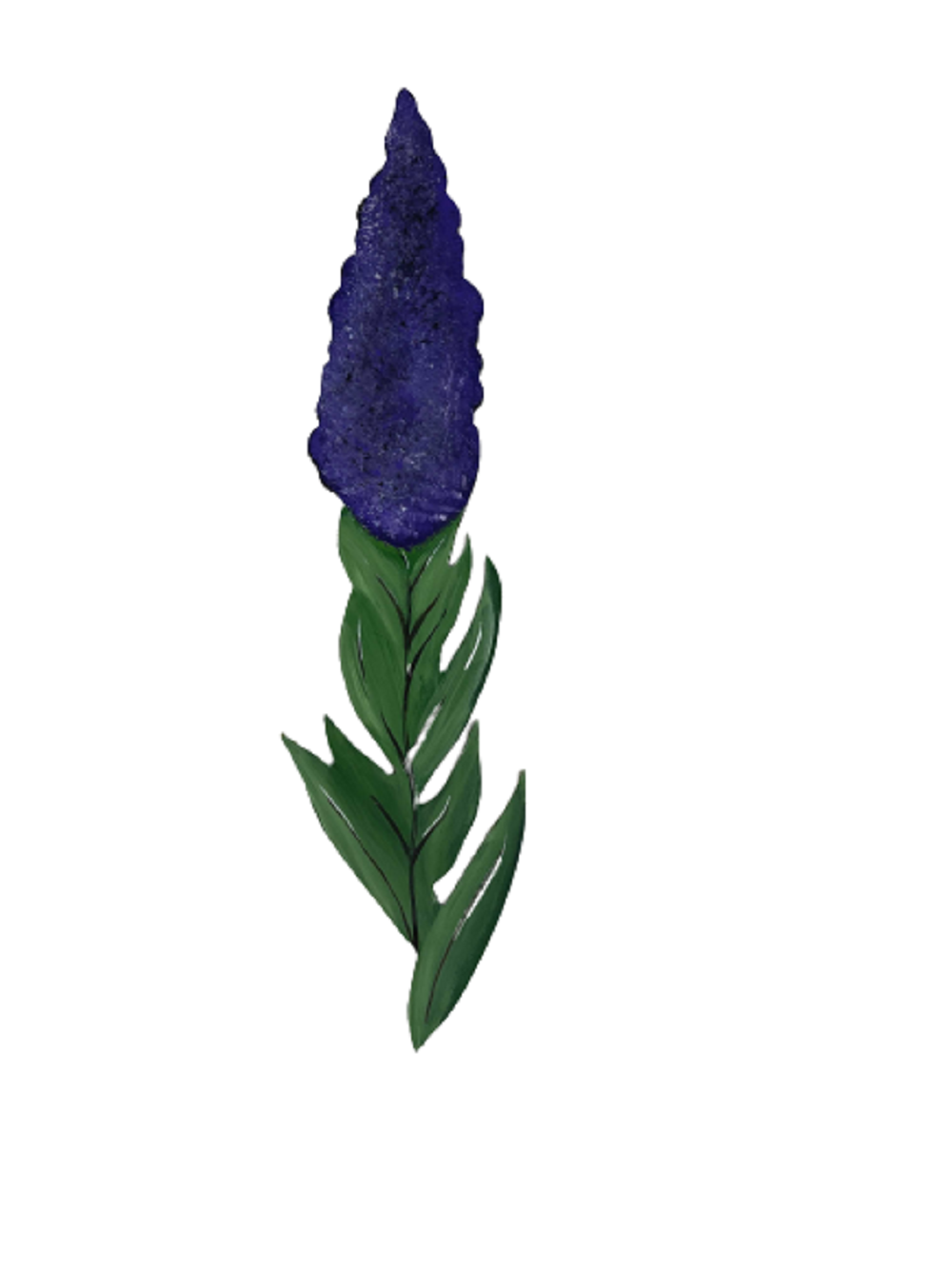 Basic Shape Fireweed MDF Cutout Silhouette - Unfinished For DIY