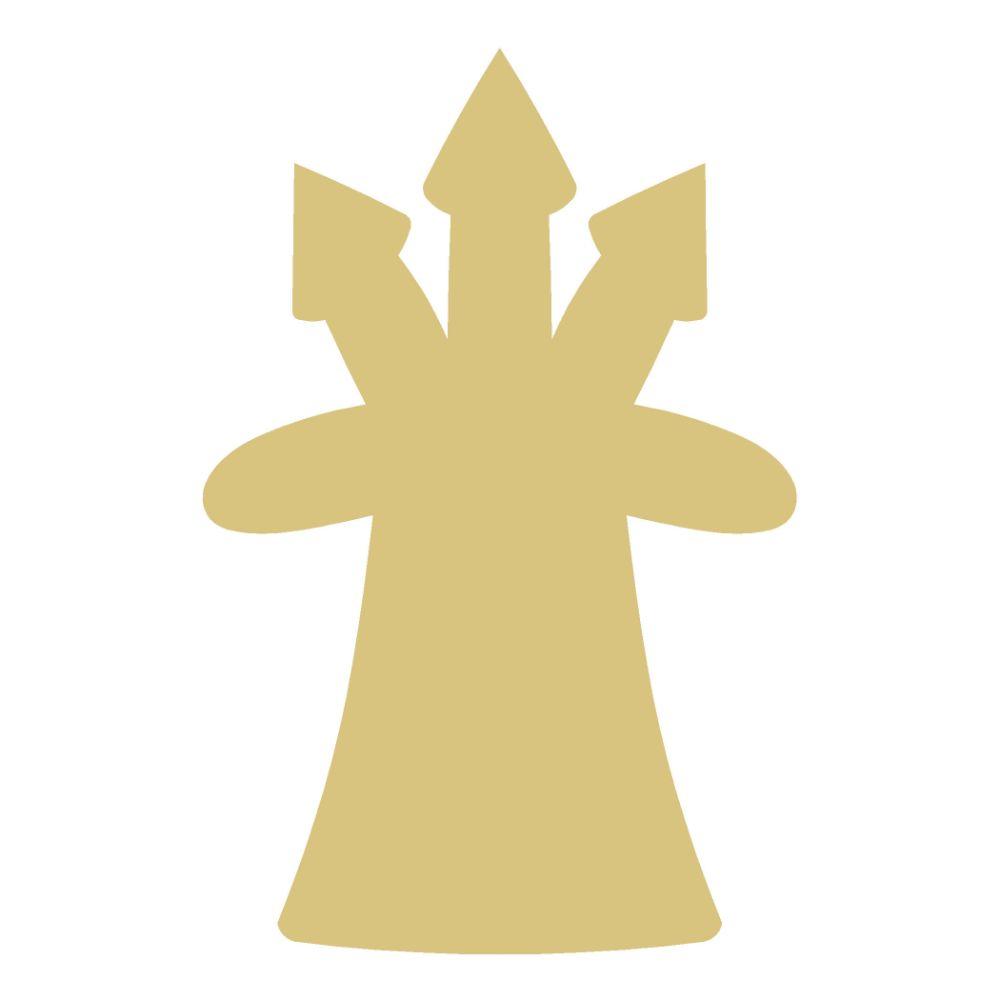 Basic Shape Firework MDF Cutout In Top Hat Silhouette  - Unfinished For DIY