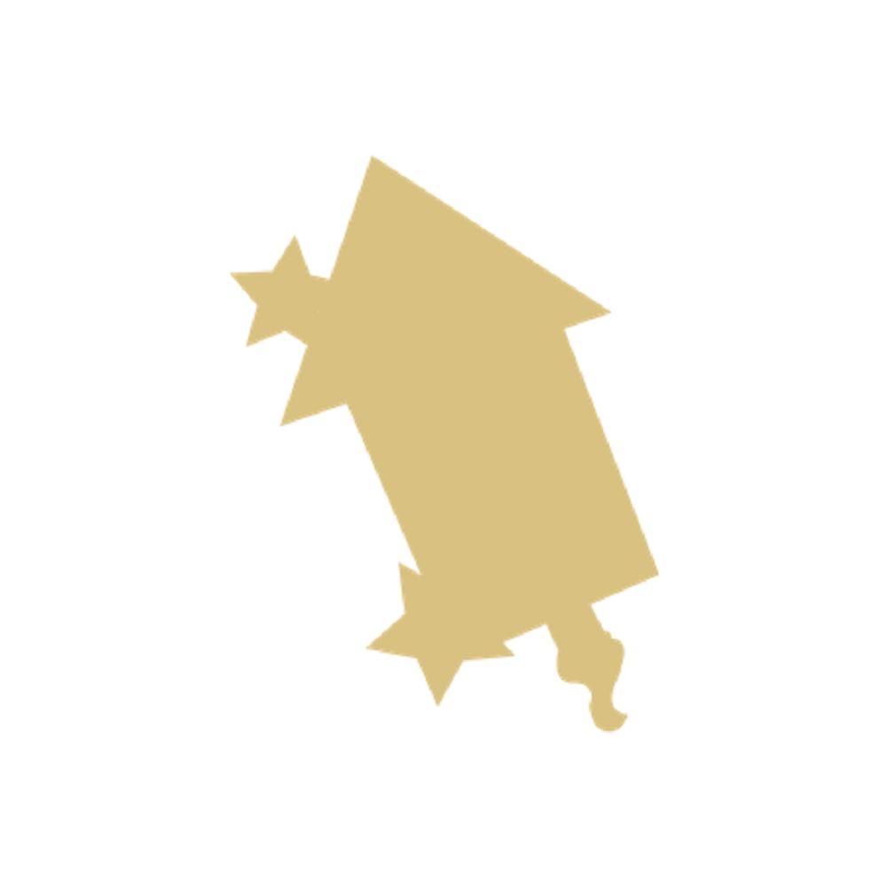 Basic Shape Firework MDF Cutout Rocket With Stars - Unfinished For DIY