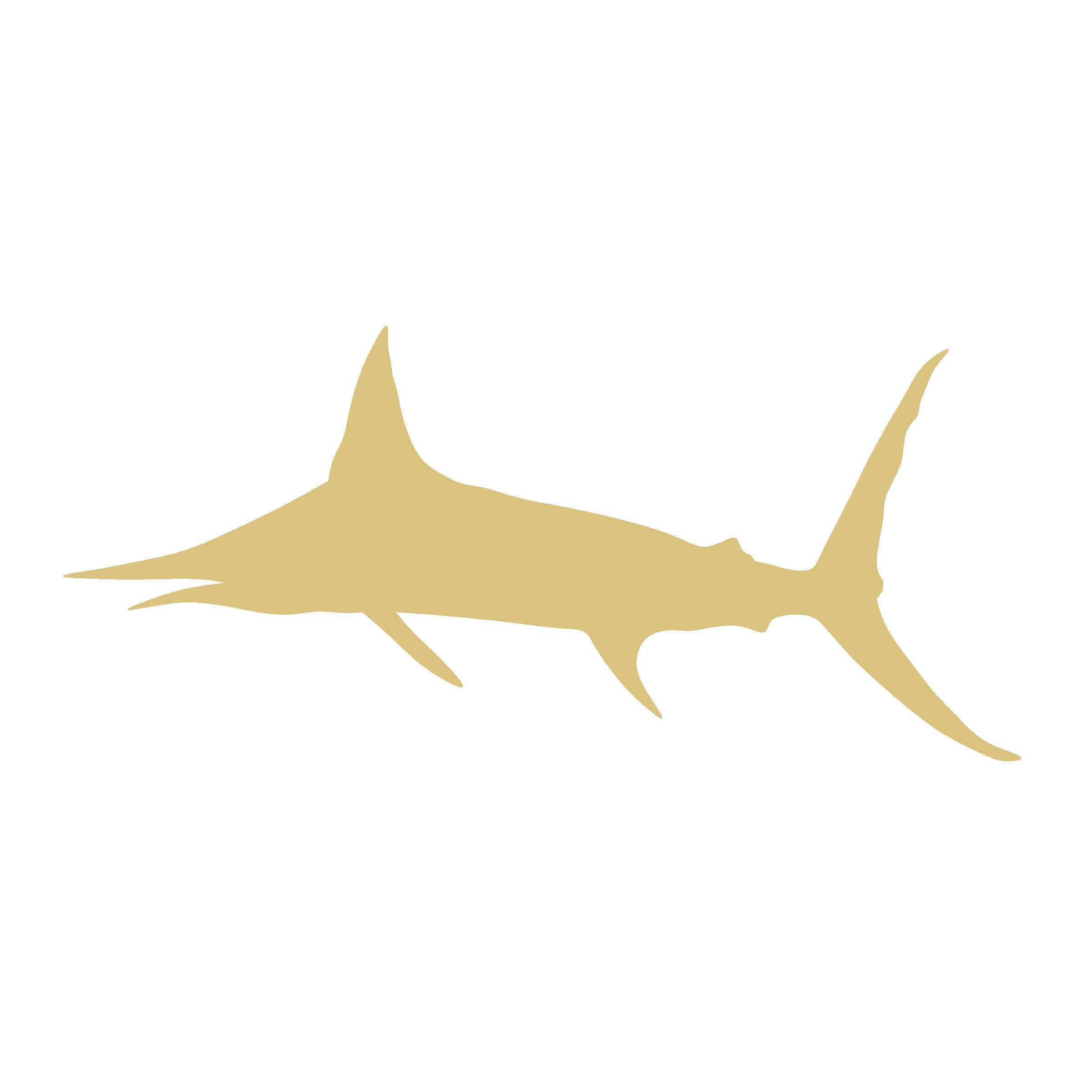 Basic Shape Fish MDF Cutout Silhouette Style 2 - Unfinished For DIY