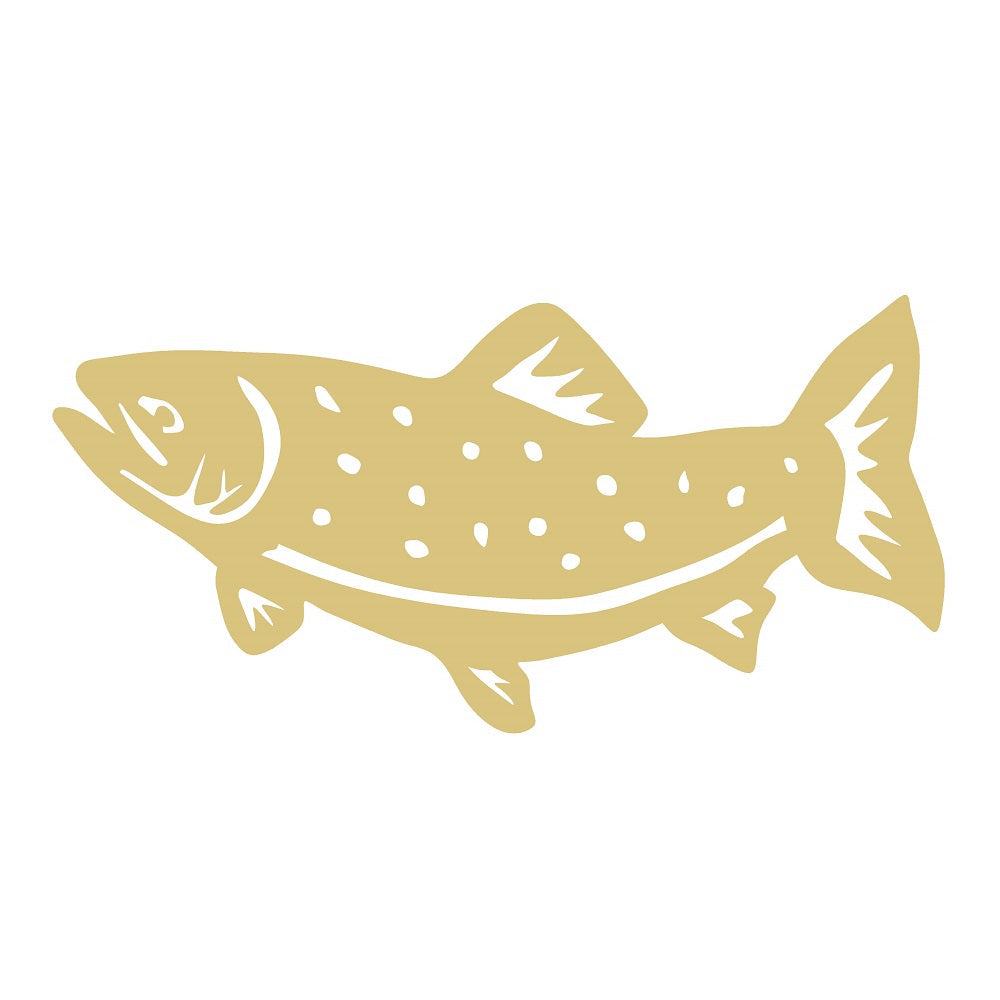 Basic Shape Fish MDF Cutout Spotted Silhouette - Unfinished For DIY