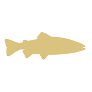 Basic Shape Fish MDF Cutout Silhouette Style 2 - Unfinished For DIY