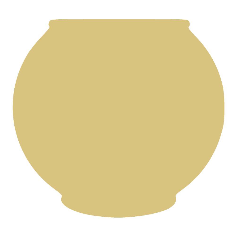 Basic Shape Fish Bowl MDF Cutout Silhouette - Unfinished For DIY