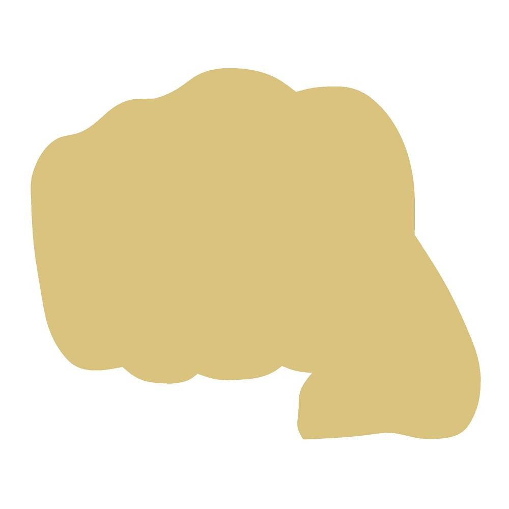 Basic Shape Fist MDF Cutout Silhouette - Unfinished For DIY