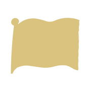Basic Shape Flag MDF Cutout Plain Silhouette - Unfinished For DIY
