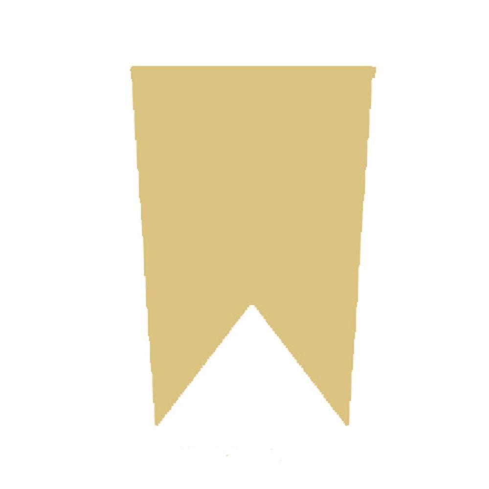 Basic Shape Banner MDF Cutout Flag Pennant Silhouette - Unfinished For DIY