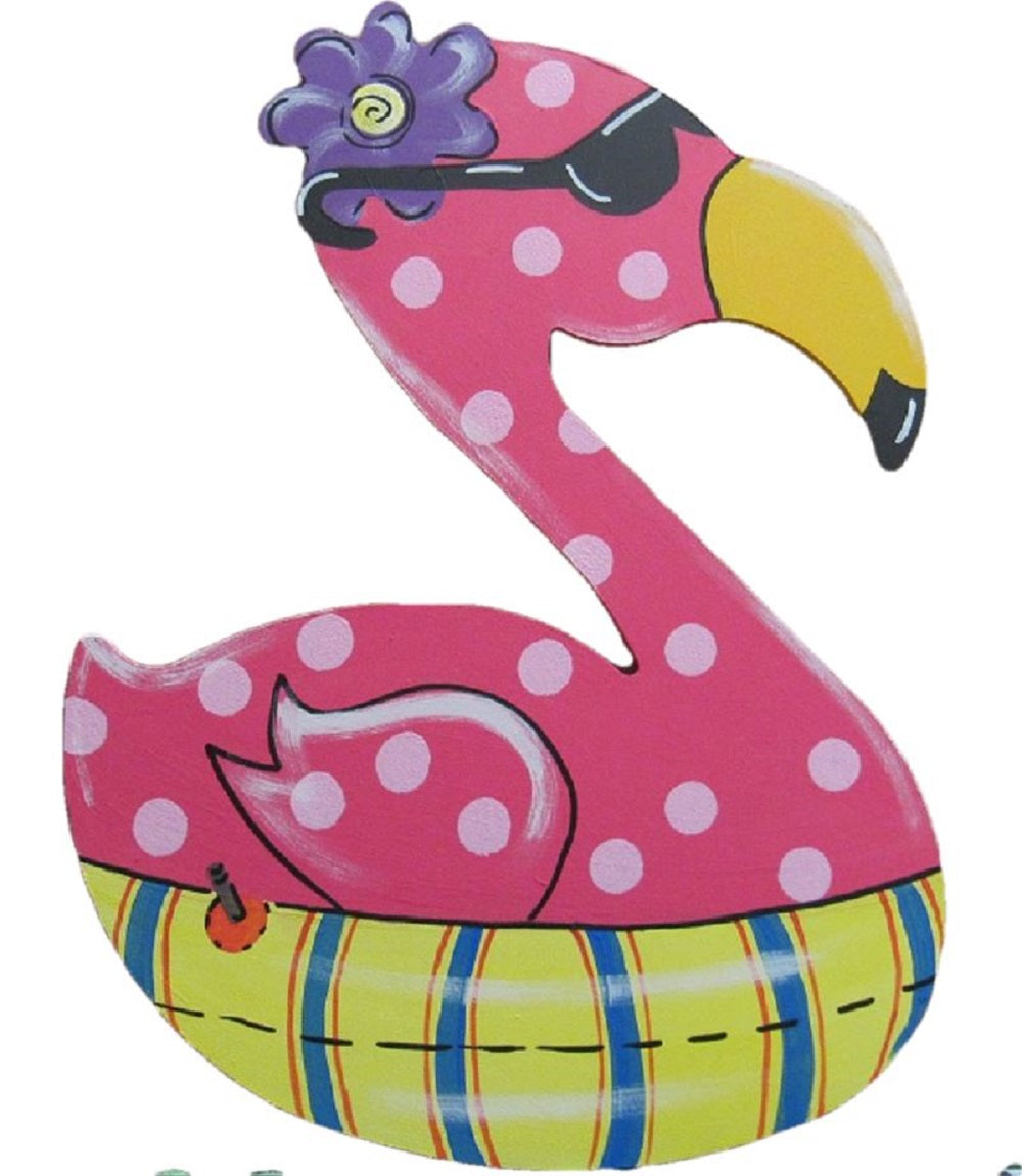 Basic Shape Flamingo MDF Cutout Tropical Silhouette - Unfinished For DIY