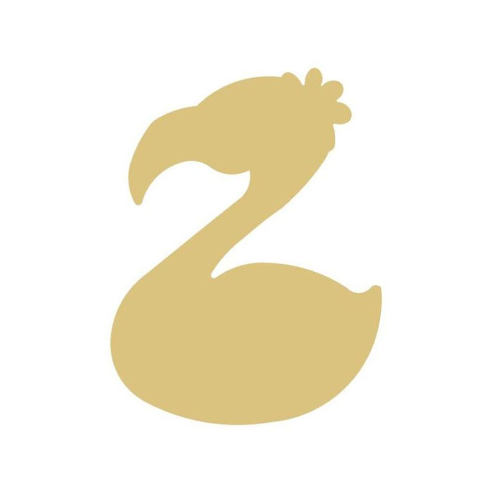Basic Shape Flamingo MDF Cutout Tropical Silhouette - Unfinished For DIY