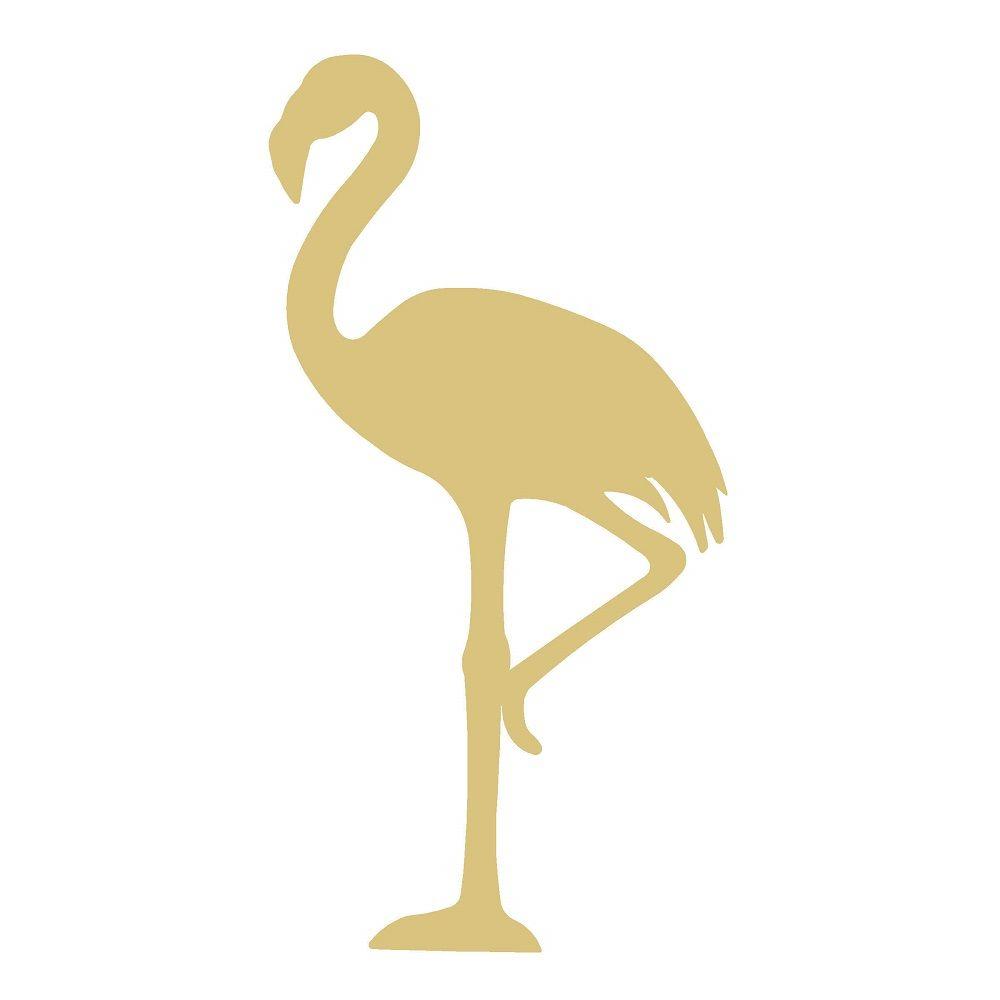 Basic Shape Flamingo MDF Cutout Silhouette - Unfinished For DIY