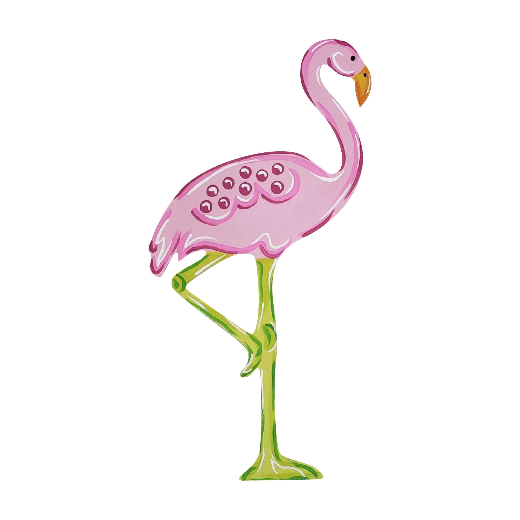 Basic Shape Flamingo MDF Cutout Silhouette - Unfinished For DIY