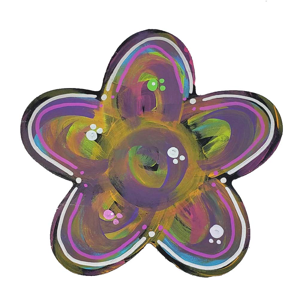Basic Shape Flower MDF Cutout Five-Petal Blossom - Unfinished For DIY