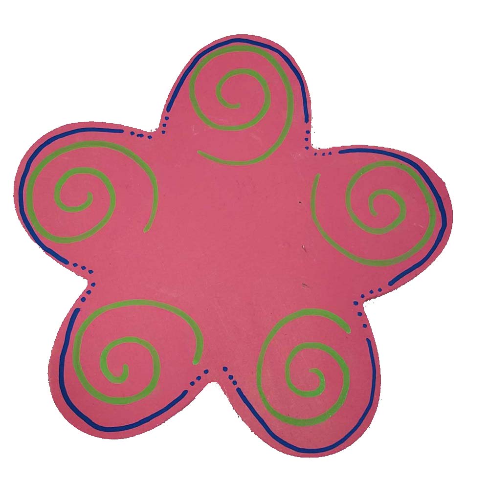 Basic Shape Flower MDF Cutout Five-Petal Blossom - Unfinished For DIY