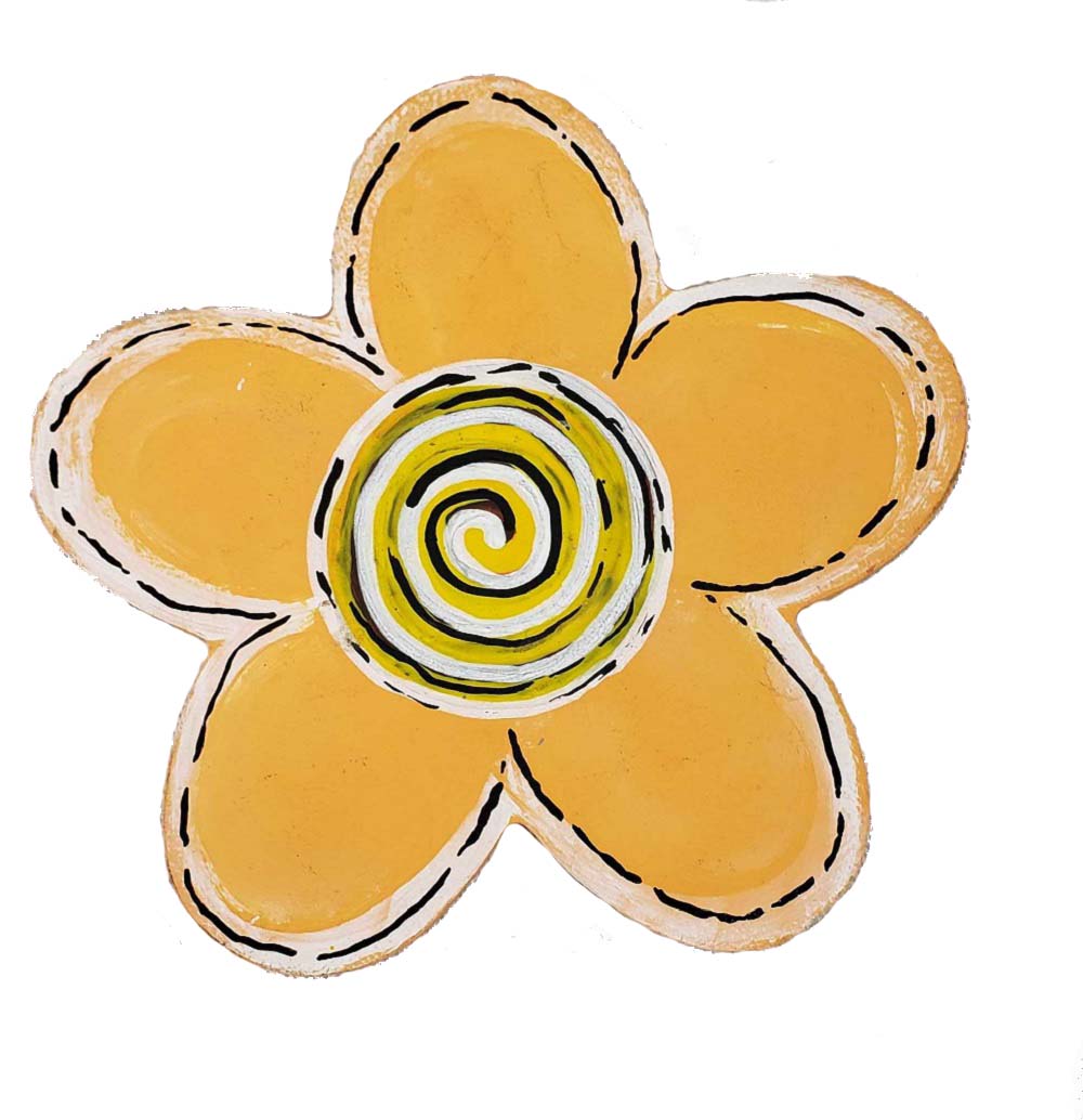 Basic Shape Flower MDF Cutout Five-Petal Blossom - Unfinished For DIY