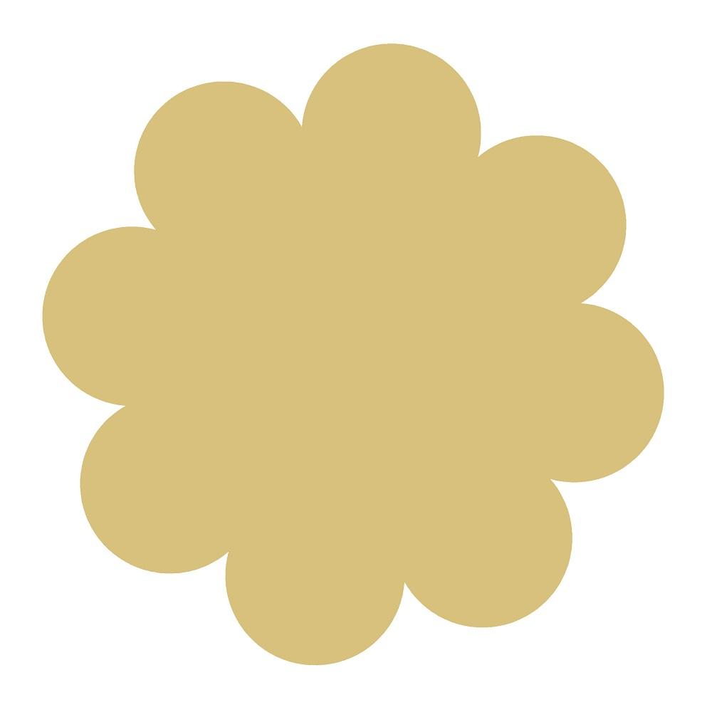Basic Shape Flower MDF Cutout Floral Silhouette Style 7 - Unfinished For DIY