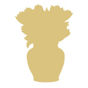 Basic Shape Vase MDF Cutout Floral Bouquet Silhouette - Unfinished For DIY