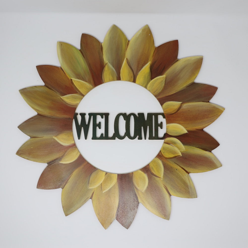 Basic Shape Sunflower MDF Cutout Welcome - Unfinished For DIY
