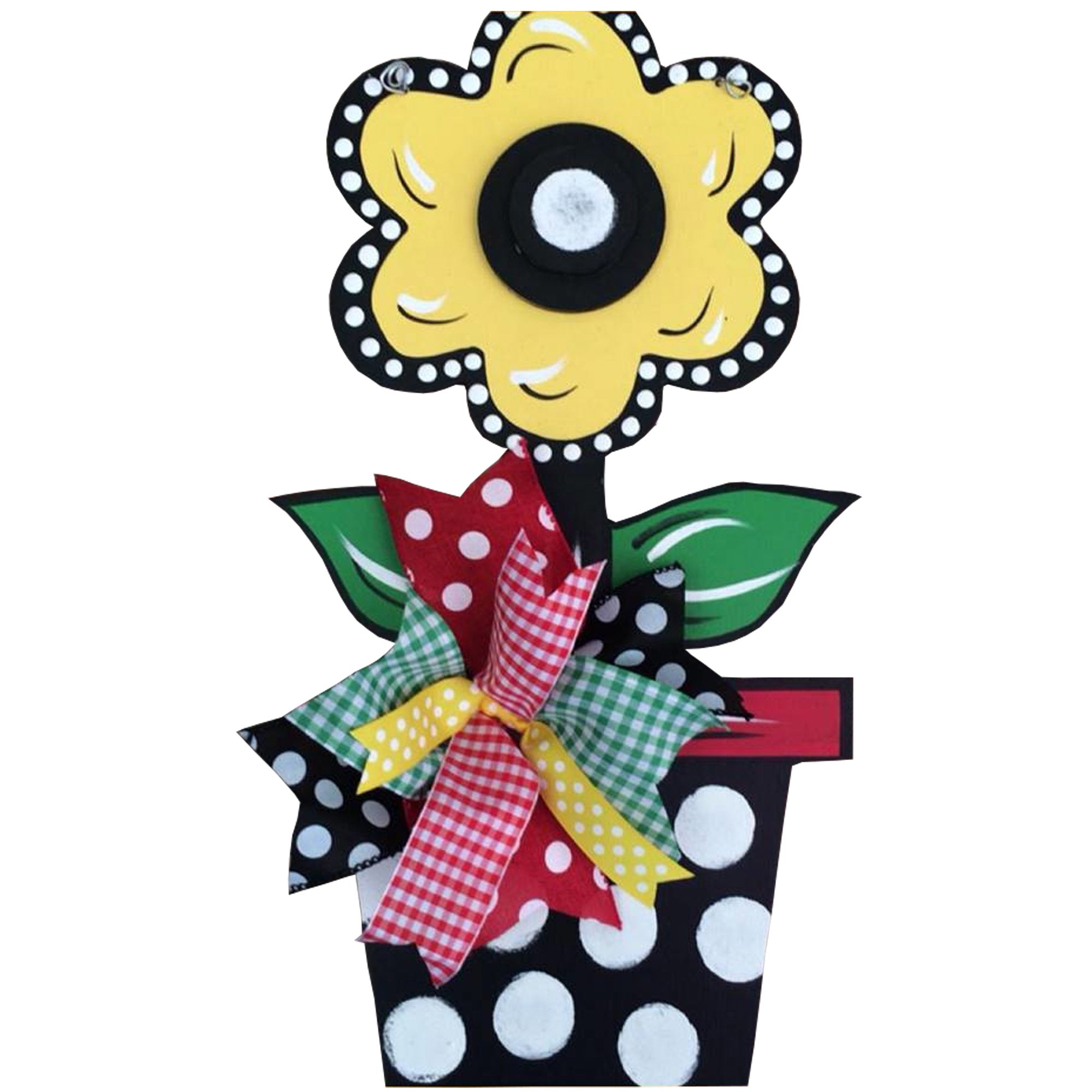 Basic Shape Flower Pot MDF Cutout Potted Flower Silhouette - Unfinished For DIY