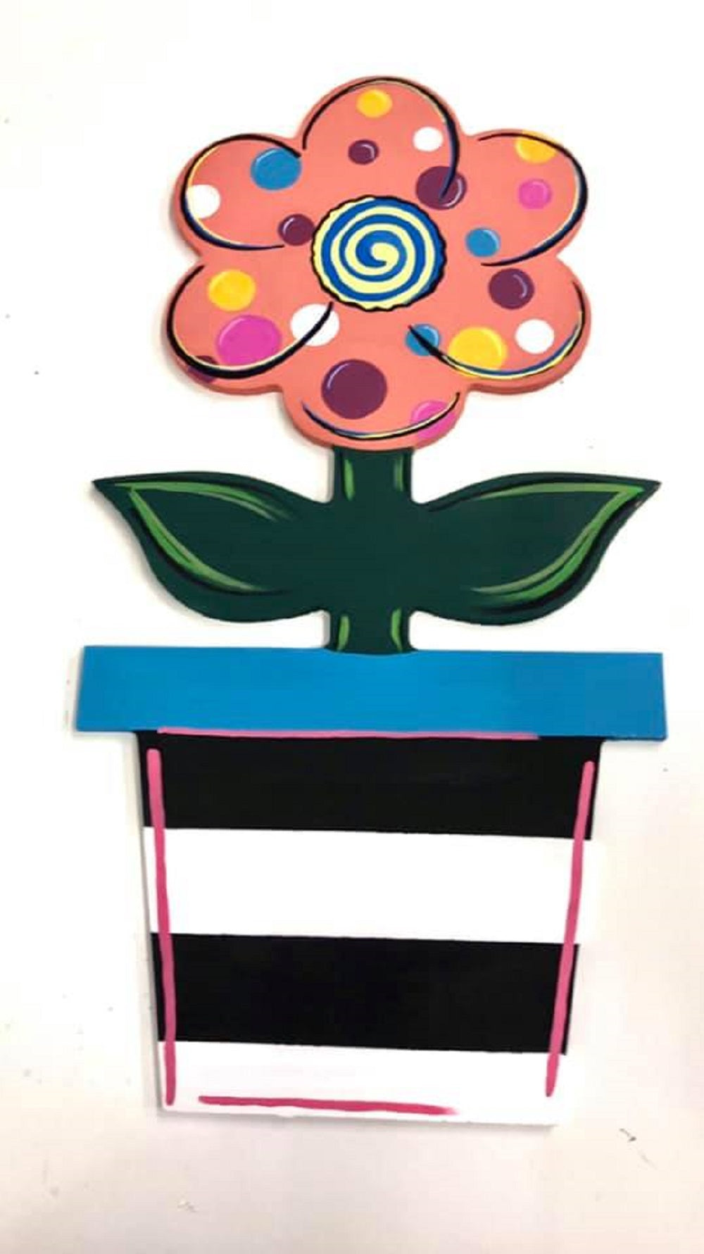 Basic Shape Flower Pot MDF Cutout Potted Flower Silhouette - Unfinished For DIY