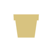 Basic Shape Flower Pot MDF Cutout Silhouette Style 3 - Unfinished For DIY