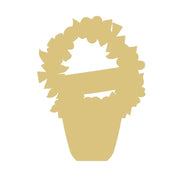 Basic Shape Flower Pot MDF Cutout Silhouette Style 5 - Unfinished For DIY