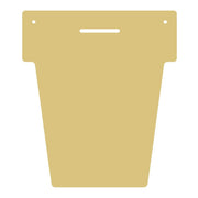 Basic Shape Flower Pot MDF Cutout Style 9 - Unfinished For DIY