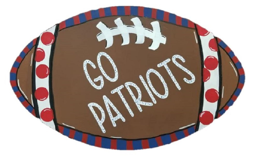 Basic Shape Football MDF Cutout Silhouette - Unfinished For DIY