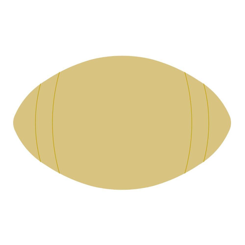 Basic Shape Football MDF Cutout Lace Detailing Silhouette - Unfinished For DIY