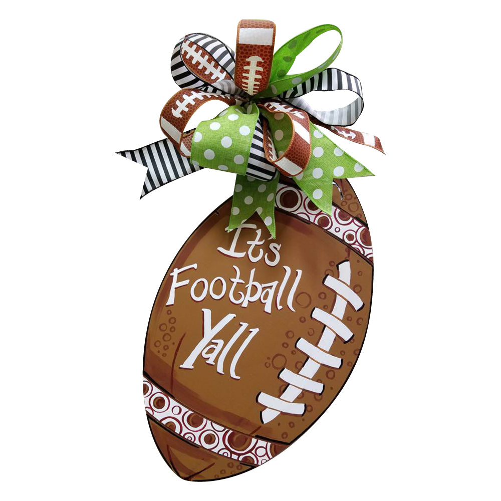 Basic Shape Football MDF Cutout Lace Detailing Silhouette - Unfinished For DIY