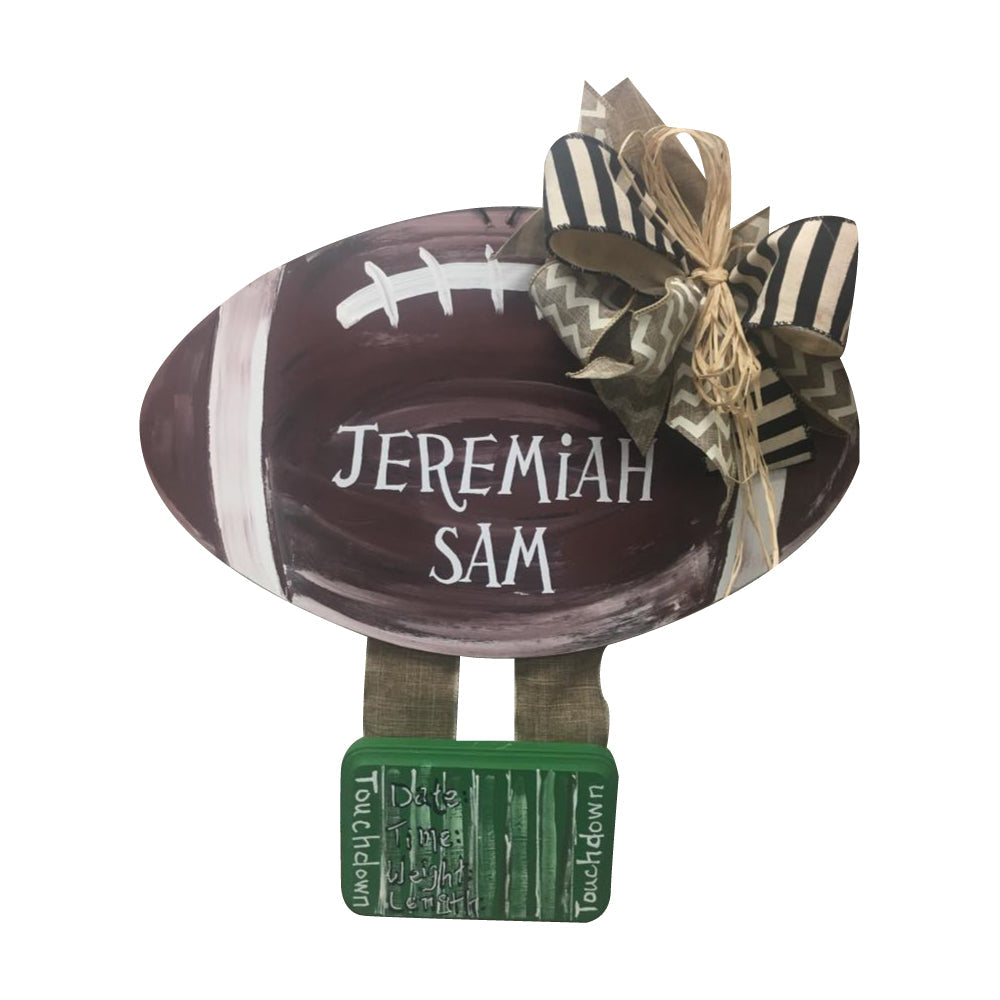 Basic Shape Football MDF Cutout Silhouette - Unfinished For DIY