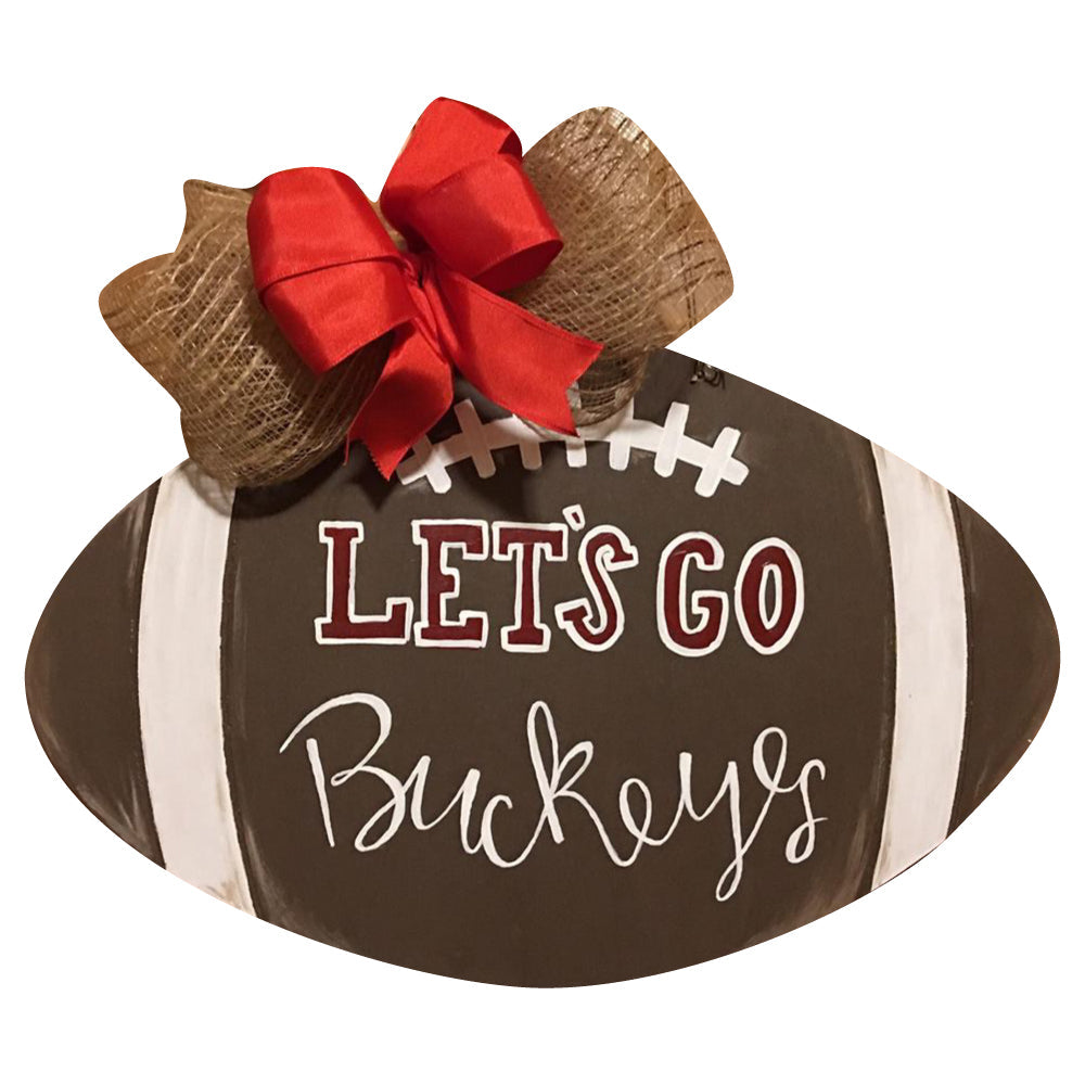 Basic Shape Football MDF Cutout Silhouette - Unfinished For DIY