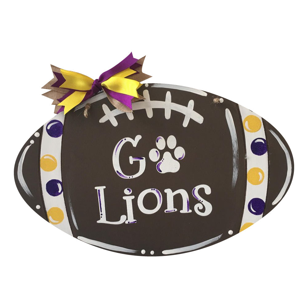 Basic Shape Football MDF Cutout Silhouette - Unfinished For DIY