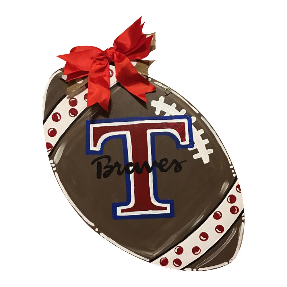 Basic Shape Football MDF Cutout Silhouette - Unfinished For DIY