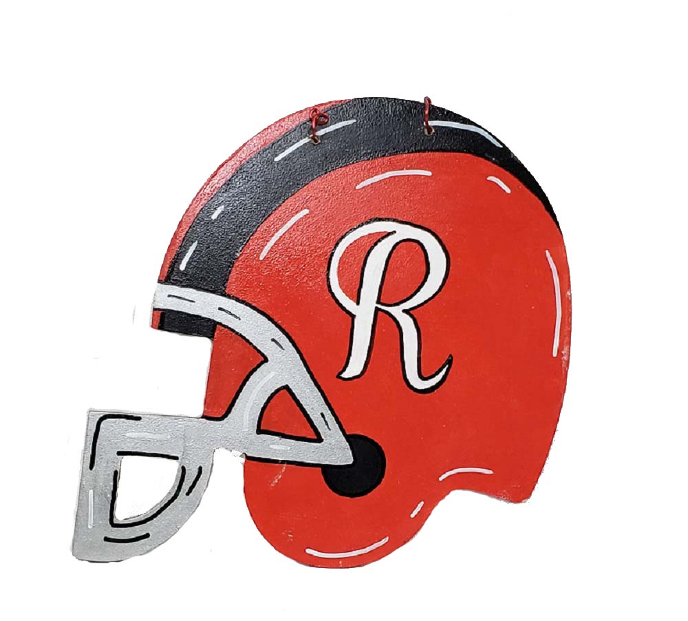 Basic Shape Football Helmet MDF Cutout Silhouette Style 2 - Unfinished For DIY